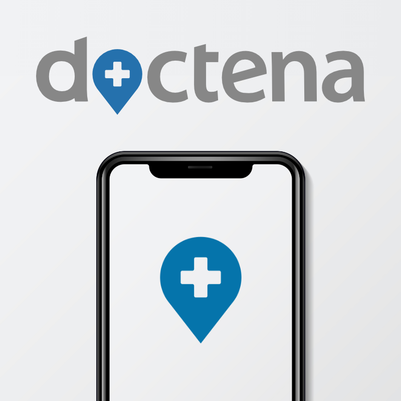 Doctena mobile app mockup