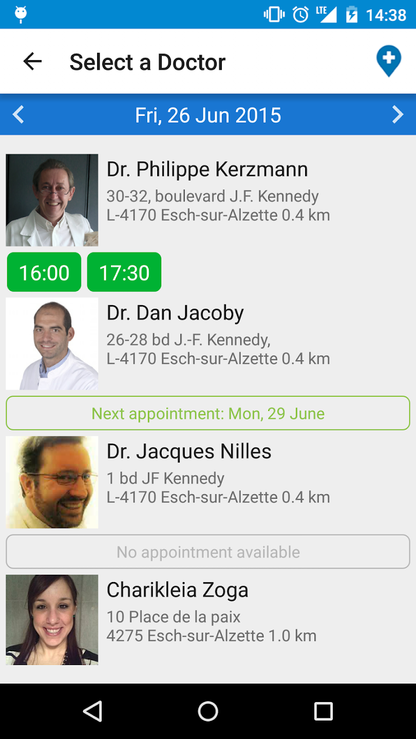 doctena mobile app